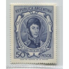 ARGENTINA 1965 GJ 1317A ESTAMPILLA VARIEDAD PAPEL MATE BLANDO NUEVA MINT RARISIMA U$ 200